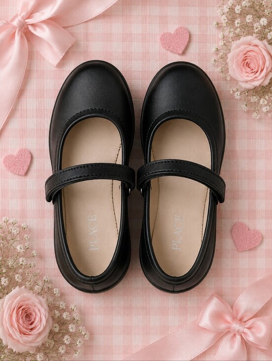 Place Other - The Childrens Place Black Dress Shoes Girls Size 1